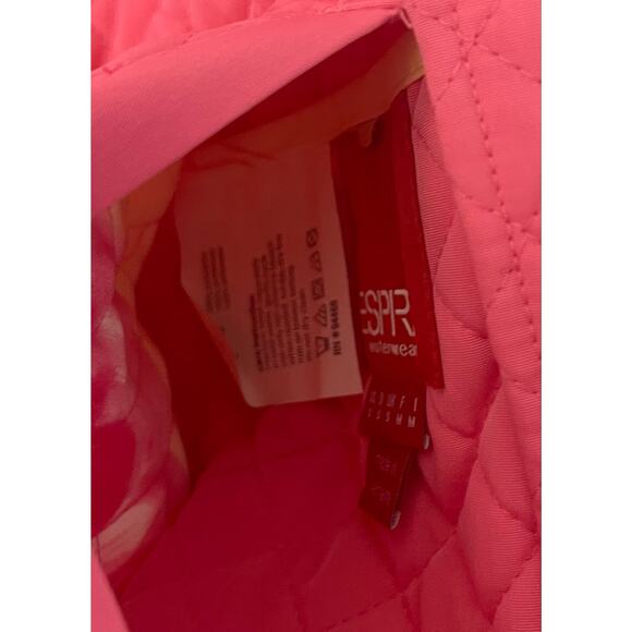 ESPIRIT VTG Quilted Floral Reversible Pink Jacket Sz Small - Picture 5 of 9